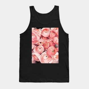 Pink Blooming Flowers Tank Top